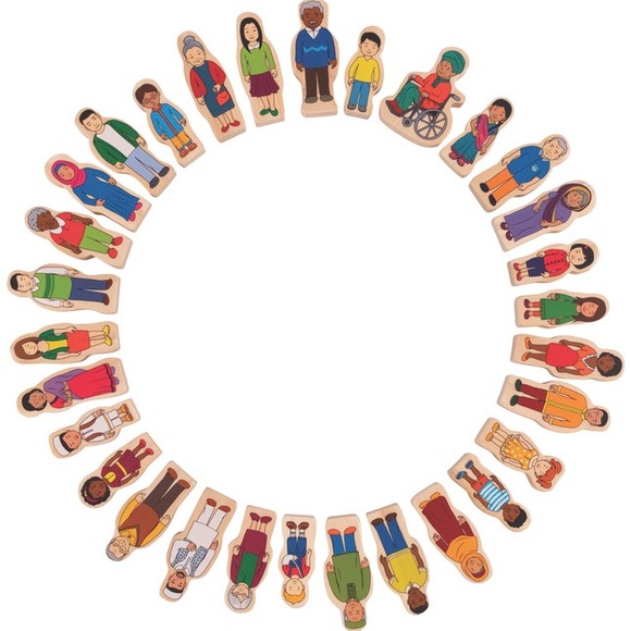 NEW The Freckled Frog “My Family” 30 Wooden Pieces Double Sided Diverse Culture - Picture 8 of 9